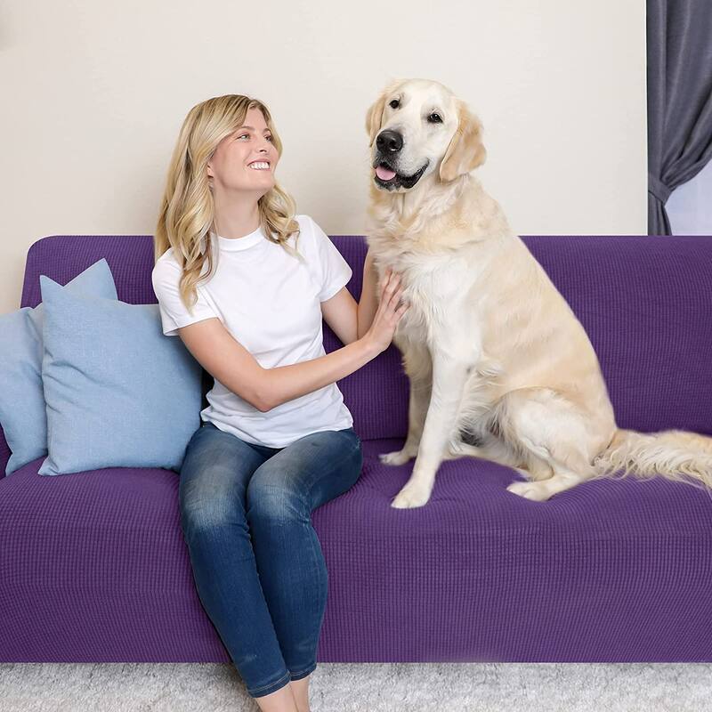 Subrtex 1-Piece Sofa Cover Stretch Soft Couch Loveseat Slipcover
