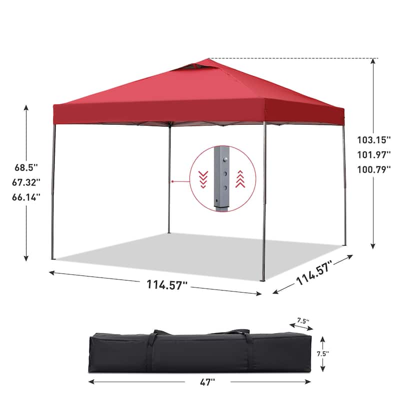 Ainfox 10 x 10 ft Pop-Up Party Canopy Tent Gazebo
