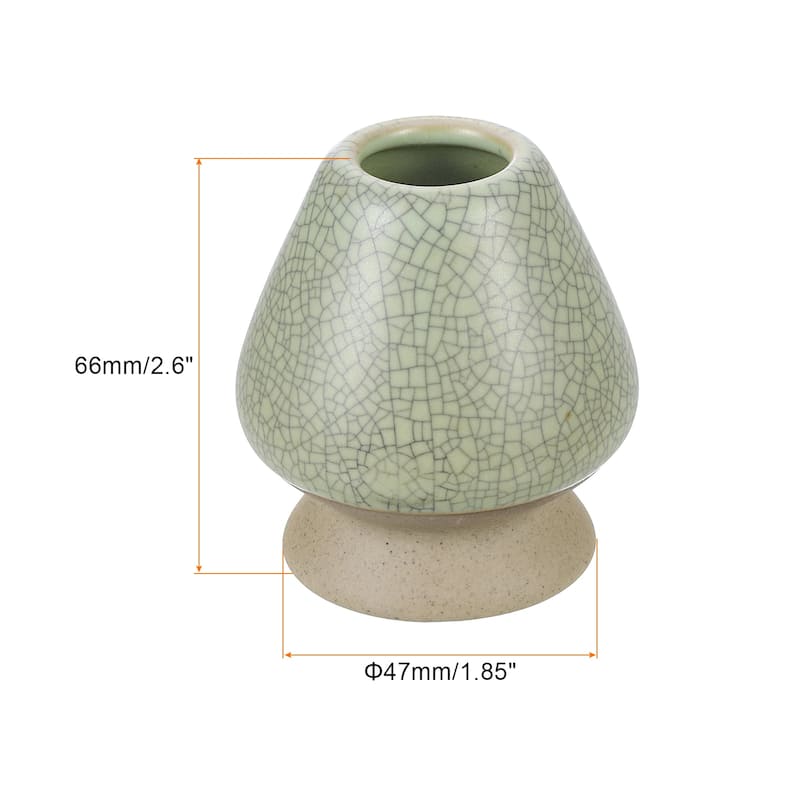 Ceramic Chasen Stand 66mm Matcha Whisk Holder Teas Set Whisks Stand - Gray Green
