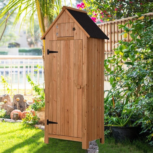 Mcombo Outdoor Storage Cabinet Tool Shed Wooden Garden Shed