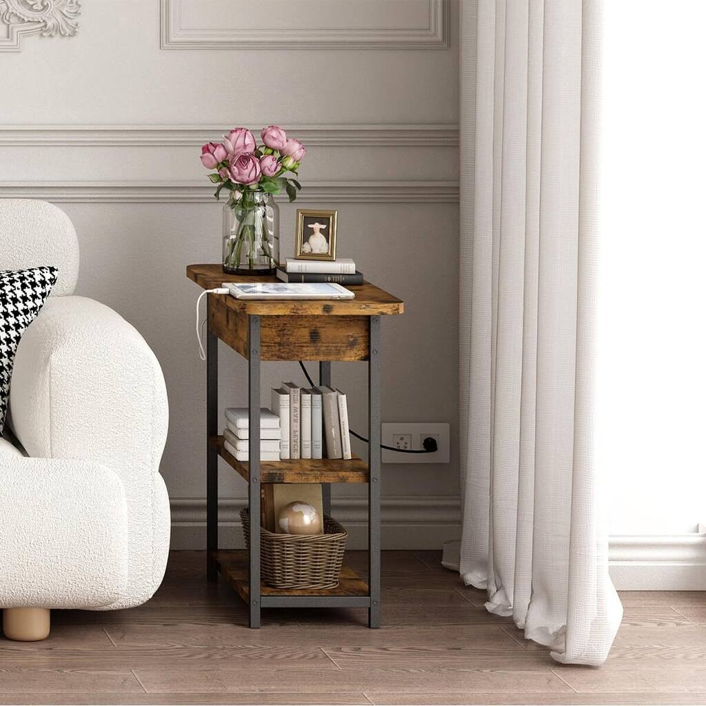 End Table with Charging Station