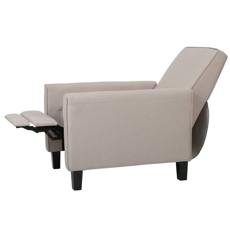 Roomfitters Fabric Push Back Chair for Elegant Home Decor, Navy Blue