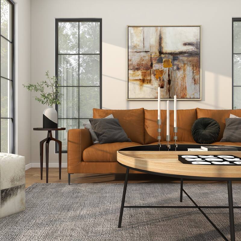 Aluminum Metal Tray Inspired Top Accent Table with 3 Tripod Legs - Gold, Silver or Black - Roche River Decor
