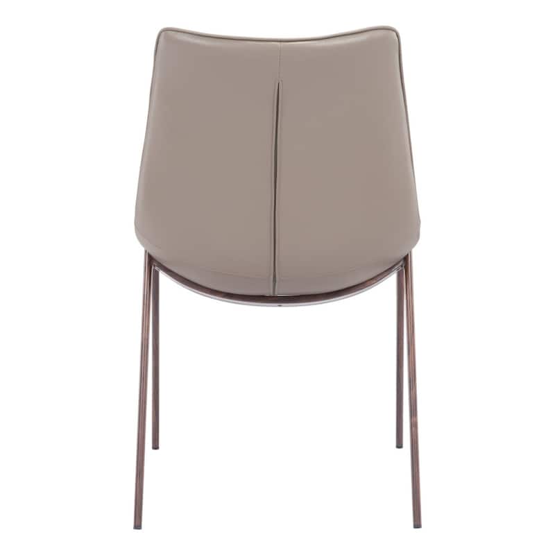 Set of 2 Solid Back Dining Chairs with Legs and Floor Protectors - 21.3” x 23.6” x 35.4”
