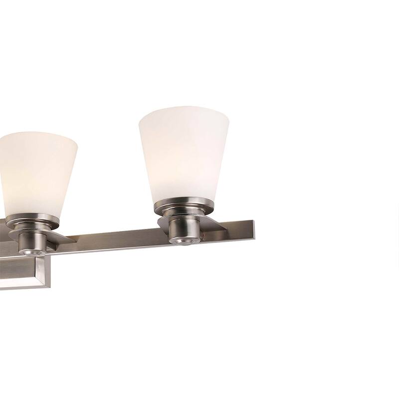 4 Light Vanity Lighting in Brushed Nickel LED integrated