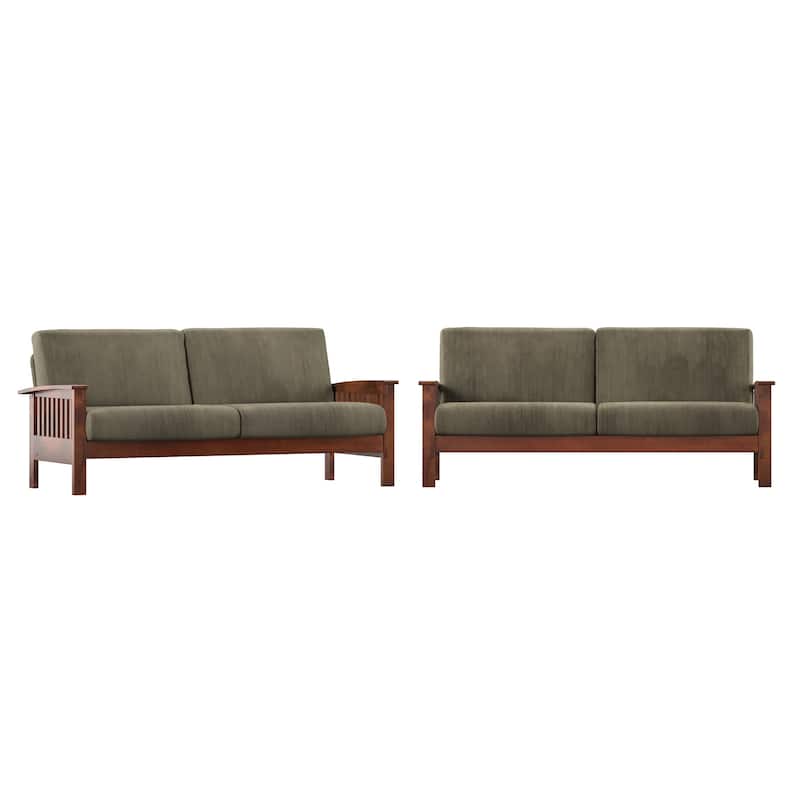 Sigulda Mission-Style Wood Sofa