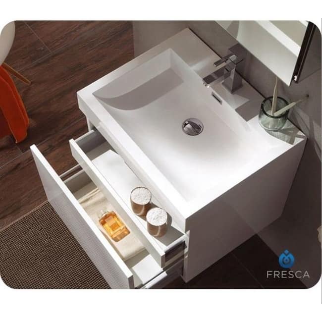 Fresca Nano 23-3/8" Wall Mounted / Floating MDF Vanity With