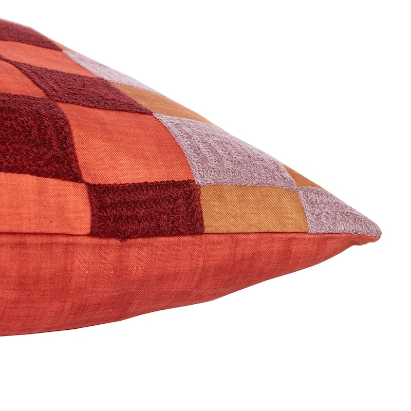 Sevita Contemporary Checkered Hand-Woven Indoor Throw Pillow