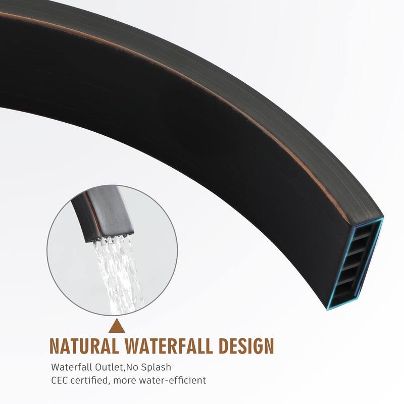Single Handle Freestanding Gooseneck Bath Tub Filler Faucet