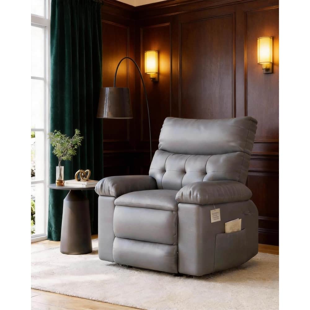 360° Swivel Manual Recliner Chair, with Massage & Remote Control