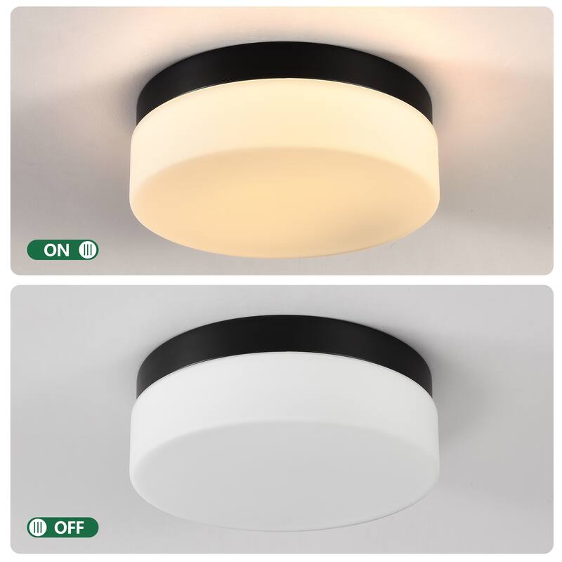 LED Flush Mount Ceiling Light Fixture, Modern Ceiling Lamp 24W 12 Inch Closet Round Surface for Bathroom Laundry Bedroom