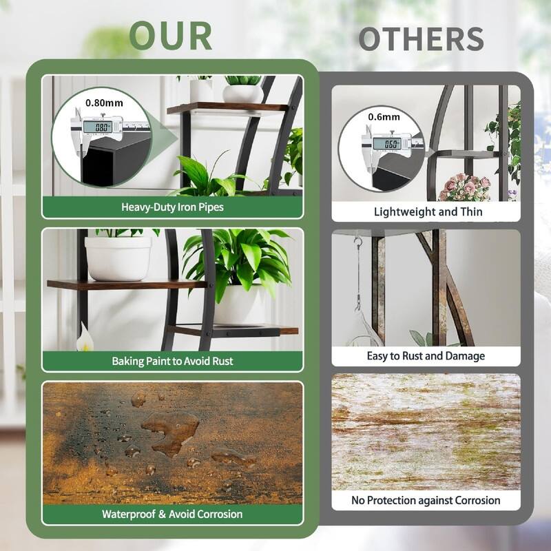 Plant Stand Indoor with Grow Lights - 19.69 x 9.45 x 62.99 inches