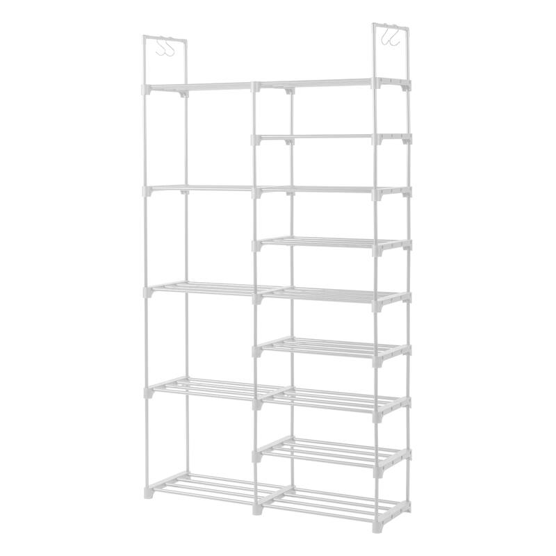 Minimalist Shoe Rack with Iron Frame Durable Non-Woven Storage Organizer for Shoes & Boots