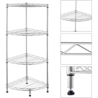 4 Shelf Adjustable Steel Wire Rack - Bed Bath & Beyond - 39979792