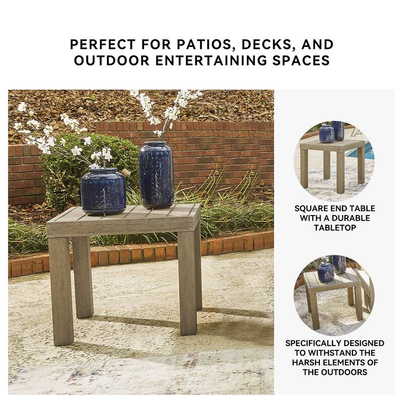 Silo Point Brown Square End Table