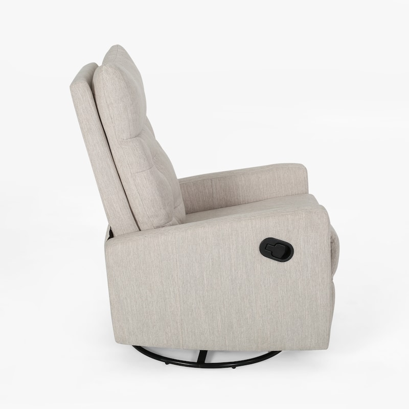 Contemporary Push‑Back Swivel Glider Recliner Chair