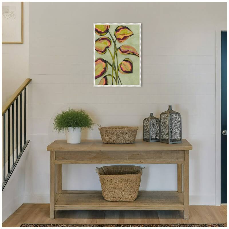 Kate and Laurel Sylvie Vibrant Foliage Framed Canvas by Nikita Jariwala