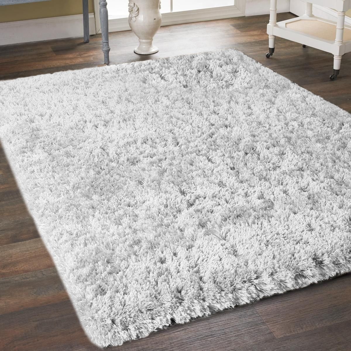 Details about   Solid Pure White Shag Carpet Area Rug Indoor Mat Faux Fur 2 x 3 x 4 x 5 x 7 ft 