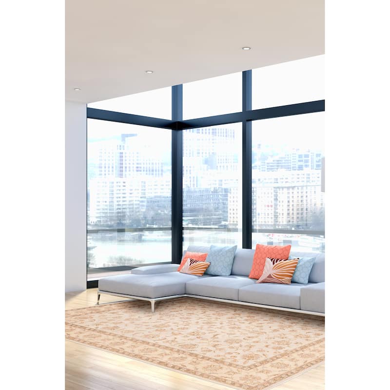 ECARPETGALLERY Hand-knotted Jamshidpour Light Grey Wool Rug - 8'0 x 9'10