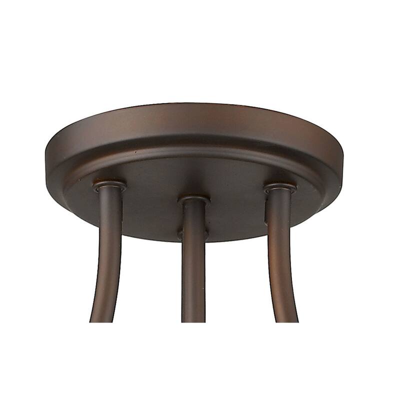 Oil Rubbed Bronze Transitional 3-Light Semi Flush Ceiling Light