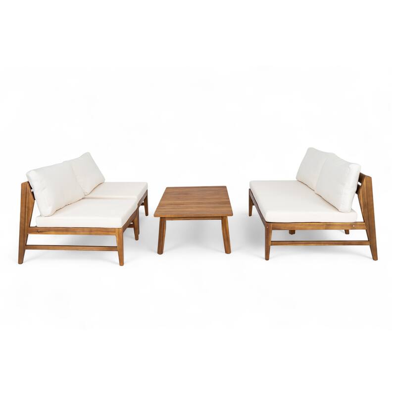 Christopher Knight Home-Rawson Acacia Wood Outdoor Chat Set