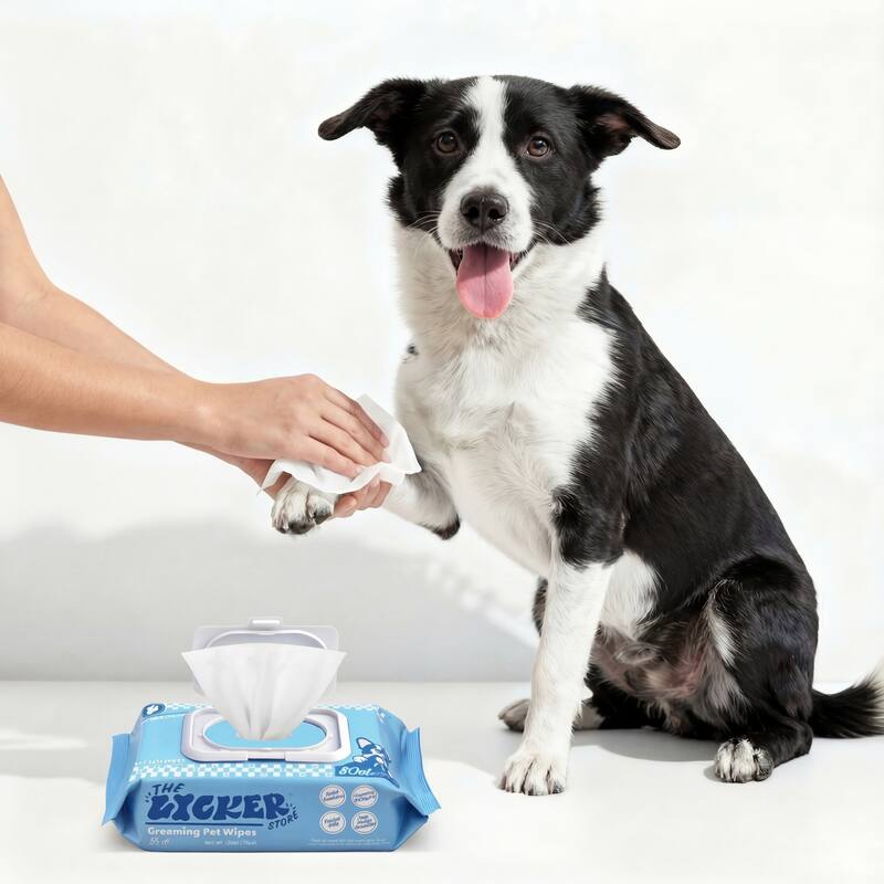 Hydrating Hypoallergenic Unscented Dog Grooming Wipes with Aloe Vera, Chamomile, and Shea Butter