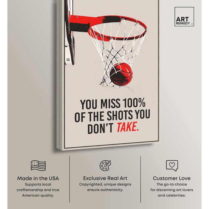 The Shots You Take Hoop Canvas by Art Remedy