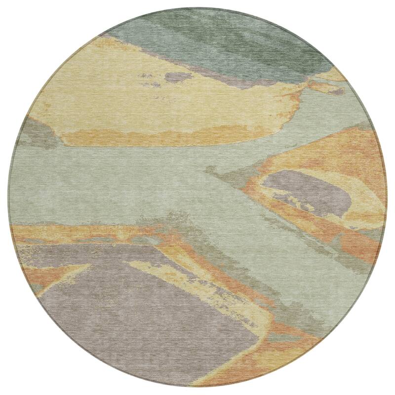 Machine Washable Indoor/ Outdoor Modern Cheney Chantille Rug