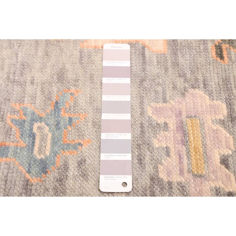 ECARPETGALLERY Hand-knotted Modern Oushak Grey Wool Rug - 8'1 x 10'2