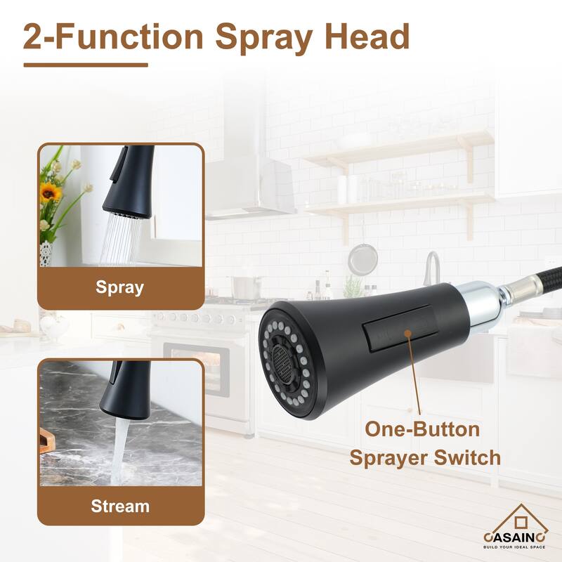 Smart Touchless Pull-Down Sprayer Kitchen Faucet with Voice Control