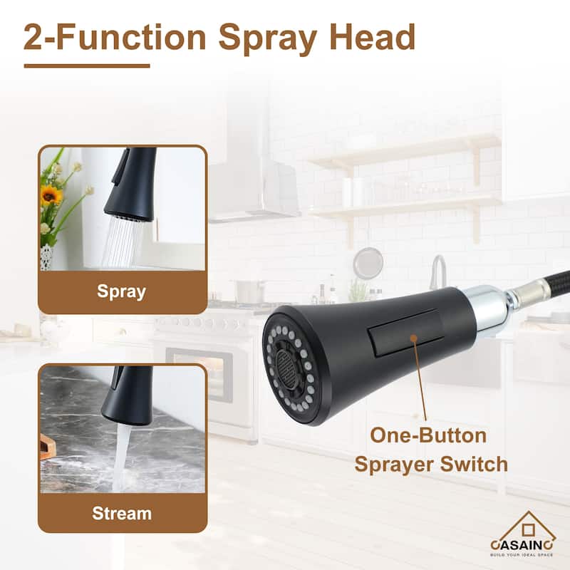 Smart Touchless Single Handle Pull-Down Sprayer Kitchen Faucet with Infrared Sensor and Smart Voice Control