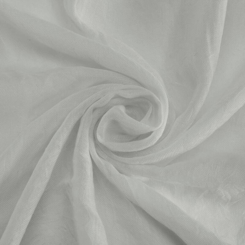 No. 918 Ladonna Crushed Texture Semi-Sheer Rod Pocket Curtain Panel, Single Panel