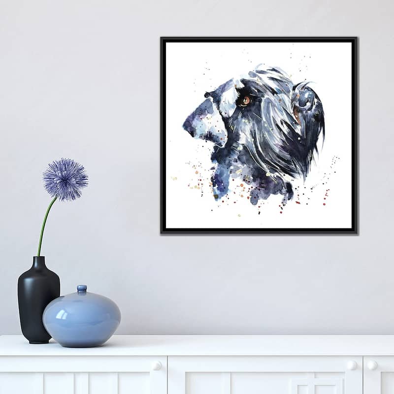 iCanvas "Giant Schnauzer" by EdsWatercolours Framed Canvas Print