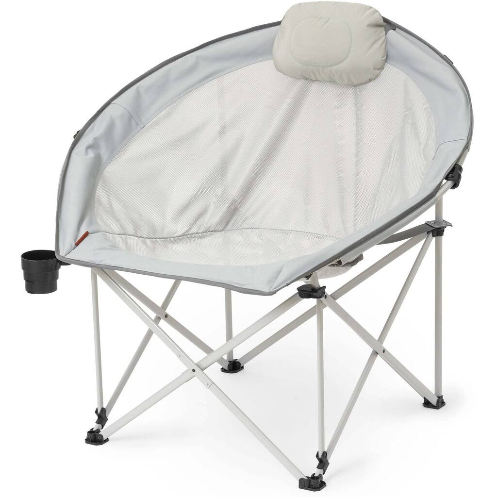 Gray Oversized Cozy Camp Chair