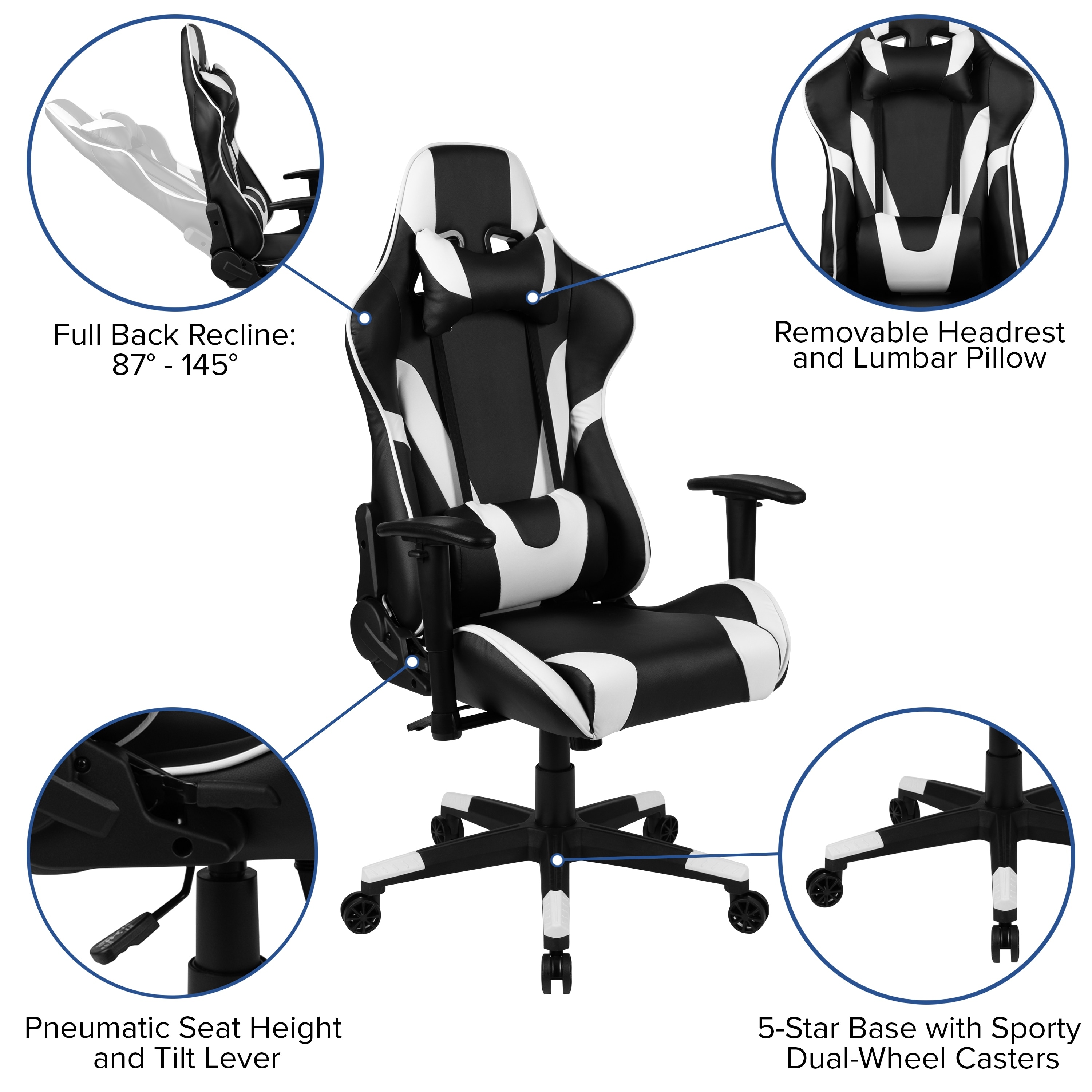 Red Gaming Desk and Black Footrest Reclining Gaming Chair Set with Cup  Holder and Headphone Hook 