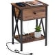 preview thumbnail 10 of 10, VECELO Modern Nightstand 1-Drawer with Storage Shelf, End Table/Side Table