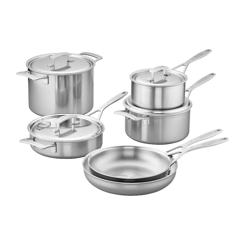 Demeyere Industry 5-Ply 10-pc Stainless Steel Cookware Set - Stainless Steel - 10 Piece - 10-pc