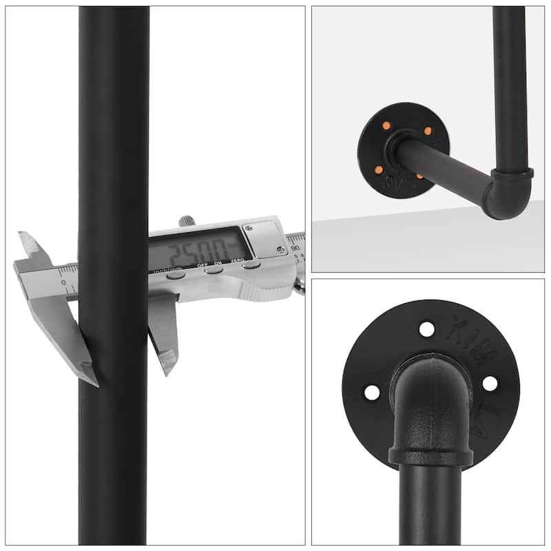 Industrial Pipe Wall Mounted Clothes Rack