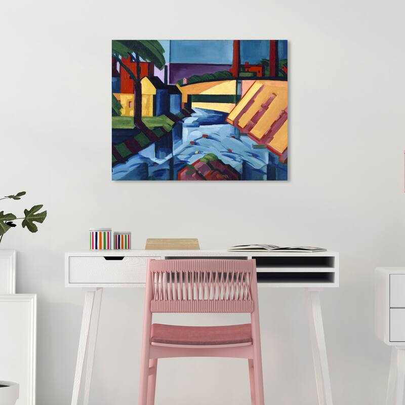 Wynwood Studio Canvas Abstract Bluemner - Evening Tones Blue and Modern & Contemporary Wall Art Canvas Print - 20 x 24