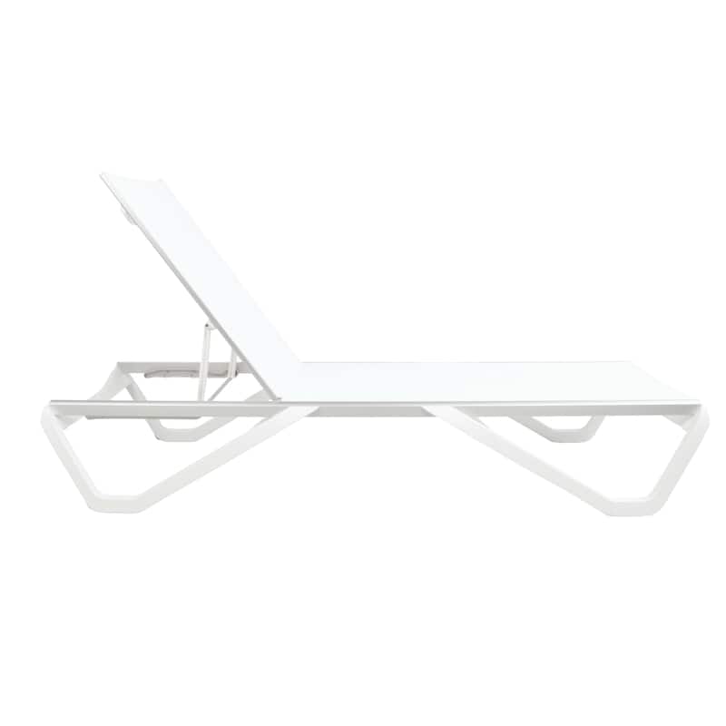Furnish Theory Seabreeze Deck Patio Sunlounger Sun Lounger Lounge Chair Sling Chaise Lounger (Various Frame & Mesh Colors)