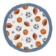 preview thumbnail 1 of 2, Sweet Jojo Designs Sports Theme Boy Baby Tummy Time Playmat Watercolor Vintage Soccer Balls Football Baseball Basketball Blue