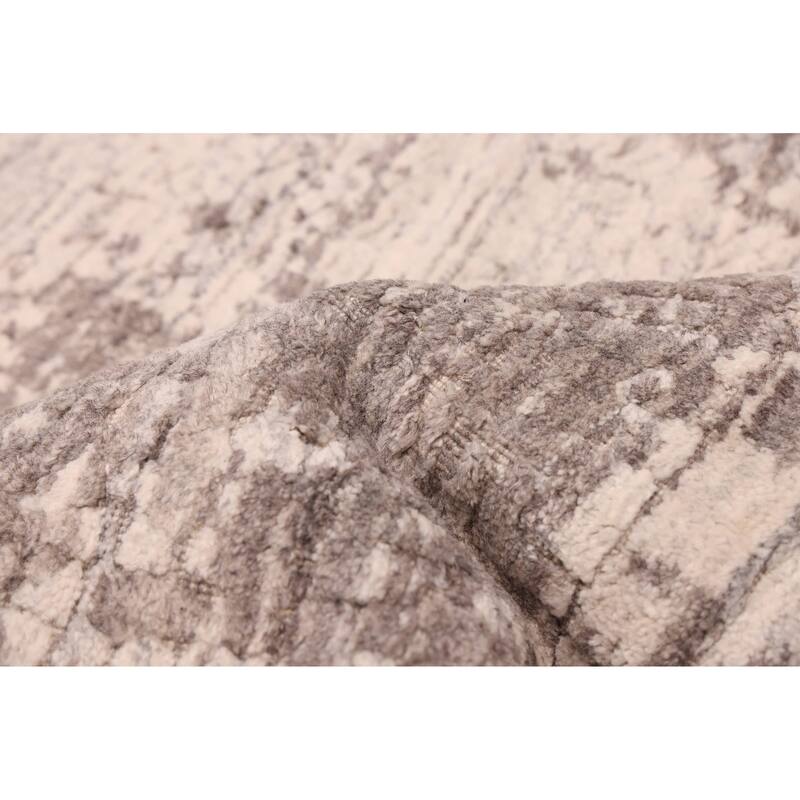 ECARPETGALLERY Hand Loomed Elysian Grey Rug - 7'10 x 9'10