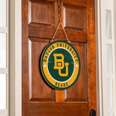 Baylor University Wooden Door Decor Wall Sign - Multi-Color