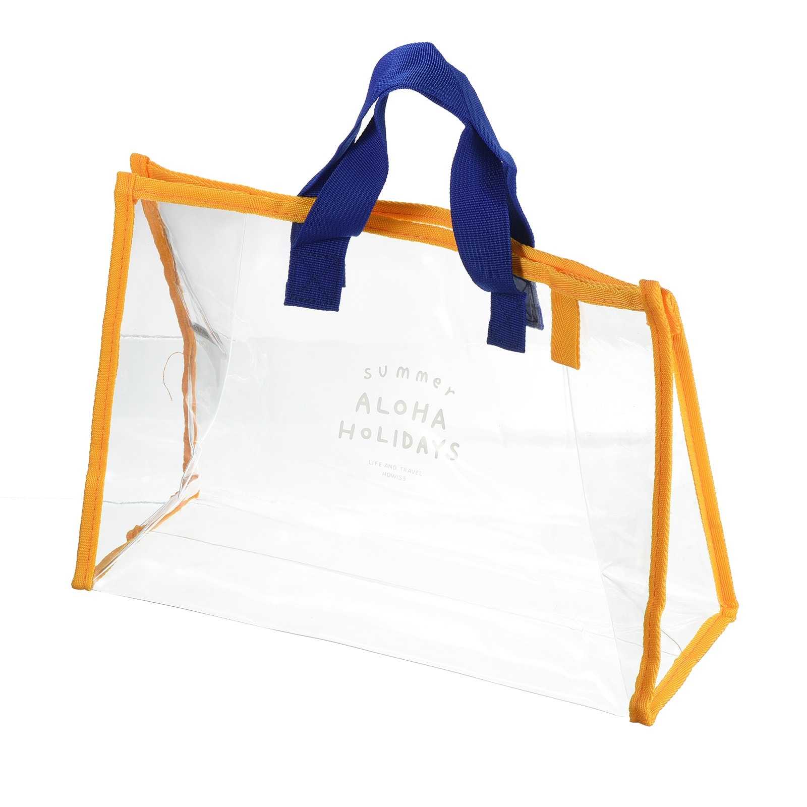 Clear Tote Bag Beach Bag Toiletry Pouch with Handle Strap - Bed