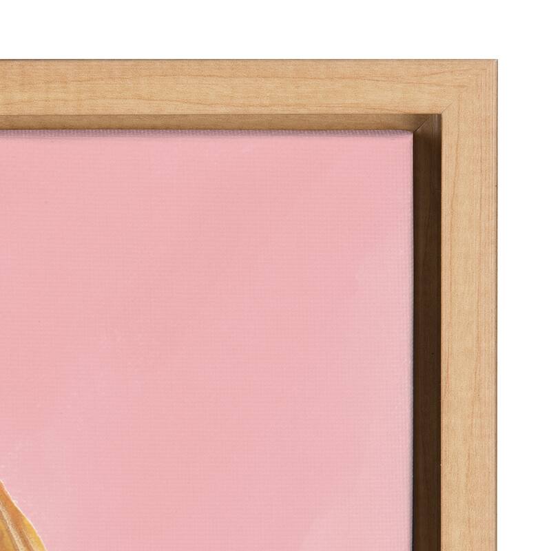 Kate and Laurel Sylvie Rose Glasses Framed Canvas by Sara Berrenson