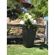 preview thumbnail 6 of 4, Kante 28 in. Tall Burnished Black Lightweight Concrete Modern Tapered Tall Square Indoor/Outdoor Planter