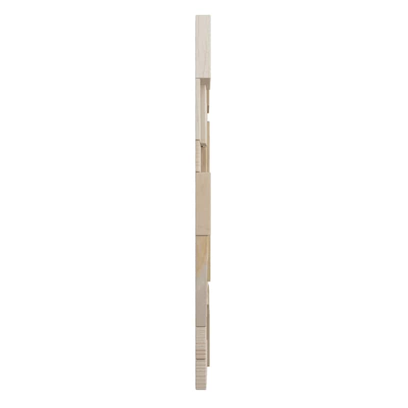 11 7/8"W x 11 7/8"H x 1/2"P Ridge Wood Mosaic Wall Tile, Pine - 11 7/8"W x 11 7/8"H x 1/2"P