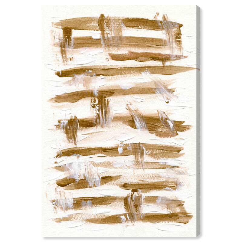 Wynwood Studio Abstract Horse Jumps Brown and Ochre Modern & Contemporary Wall Art Canvas Print
