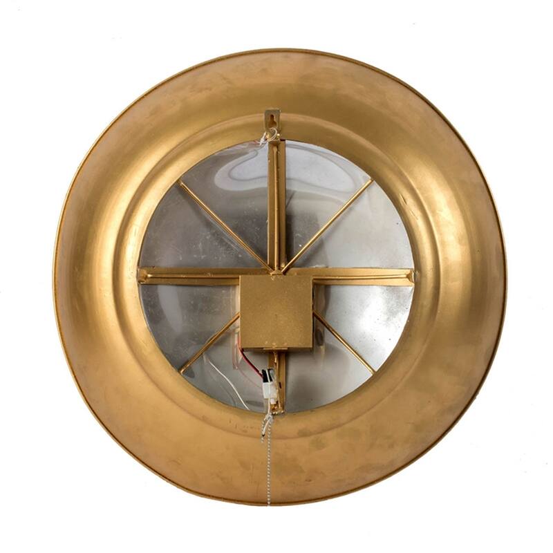 LED Lighted Wall Mirror - Decorative Accent - Gold