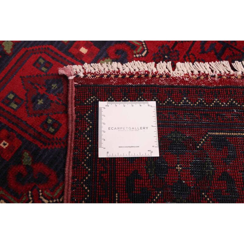 ECARPETGALLERY Hand-knotted Finest Khal Mohammadi Red Wool Rug - 2'8 x 7'